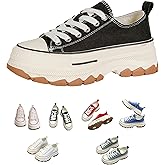 Y2K Fashion Women's Canvas Shoes, Colorful Palette Chunky Platform Sneakers, Wear - Resistant Anti - Slip Rubber Sole