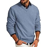 PJ PAUL JONES Mens V Neck Pullover Lightweight Wool Blend Long Sleeve Knit Sweater