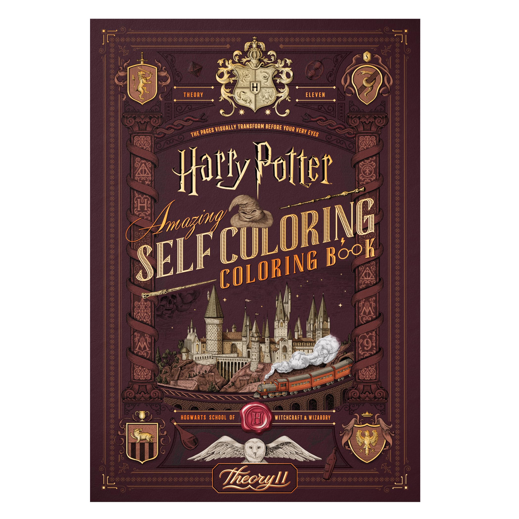 theory11 Harry Potter Amazing Self-Coloring Book