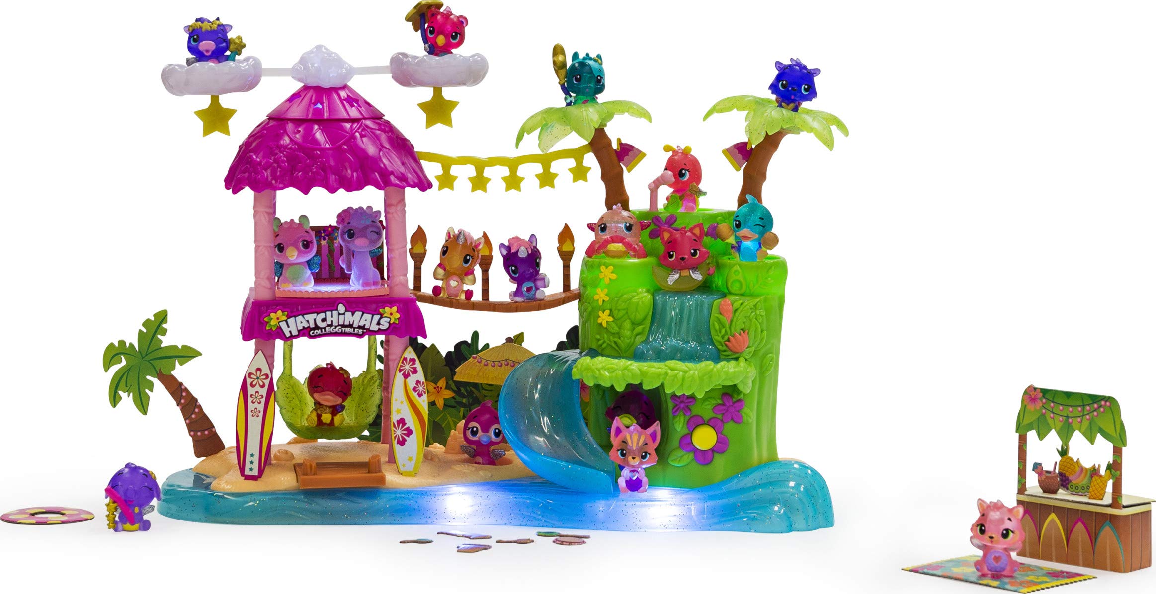 Hatchimals CollEGGtibles Tropical Party Playset with Lights, Sounds and