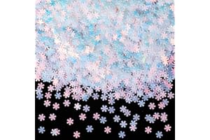 Janinka 3.5 oz/100 g Christmas Snowflake Confetti Decoration 6 mm Snowflake Glitter Sequins Holiday Confetti for DIY Craft Christmas Tree Birthday Wedding Birthday Baby Shower Winter Party