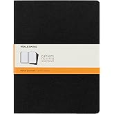 Moleskine Cahier Journals, Soft Cover, XL (7.5" x 9.5") Ruled/Lined, Black, 120 Pages (Set of 3)
