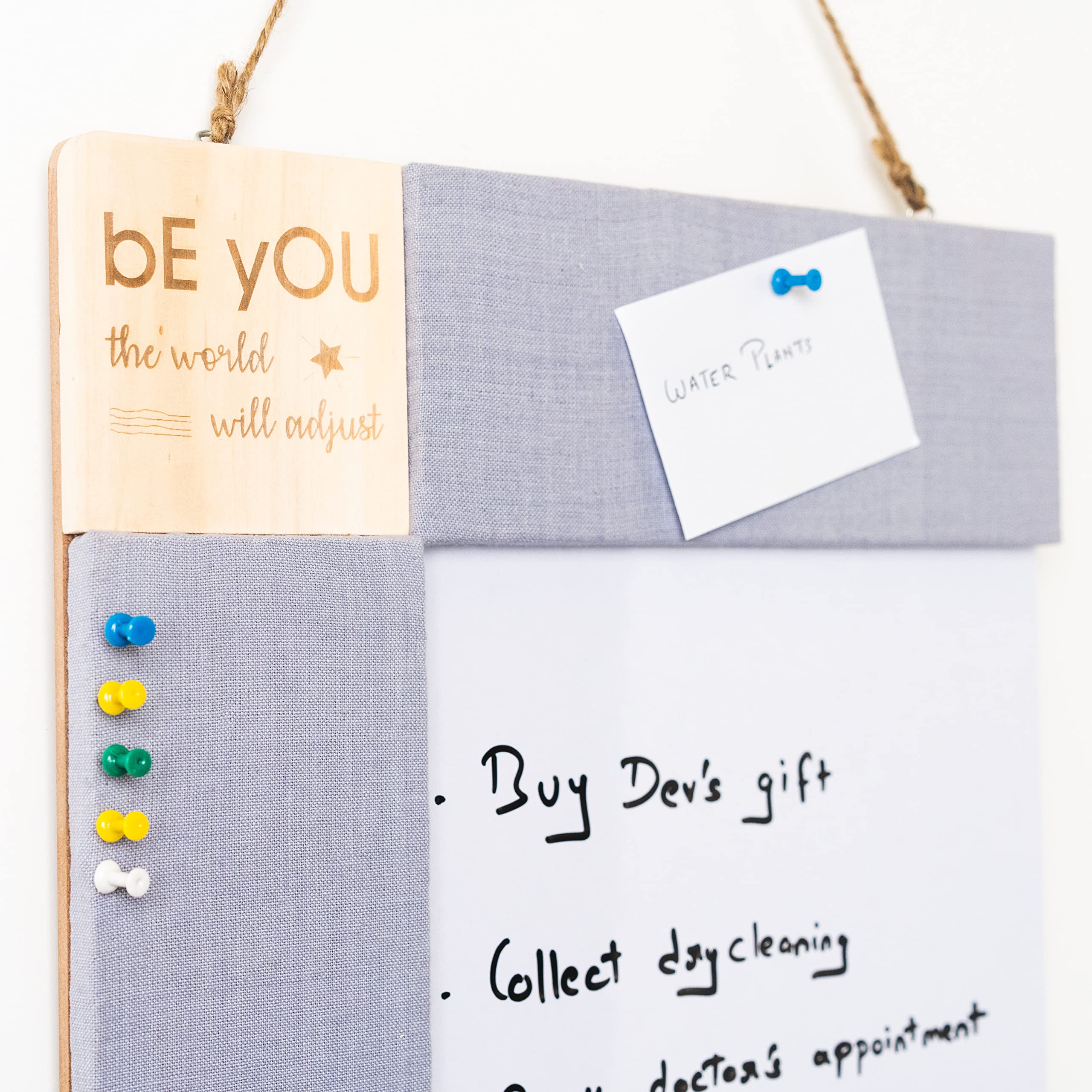 IVEI Pin Board + whiteboard, Combination Board (Quote Grey)