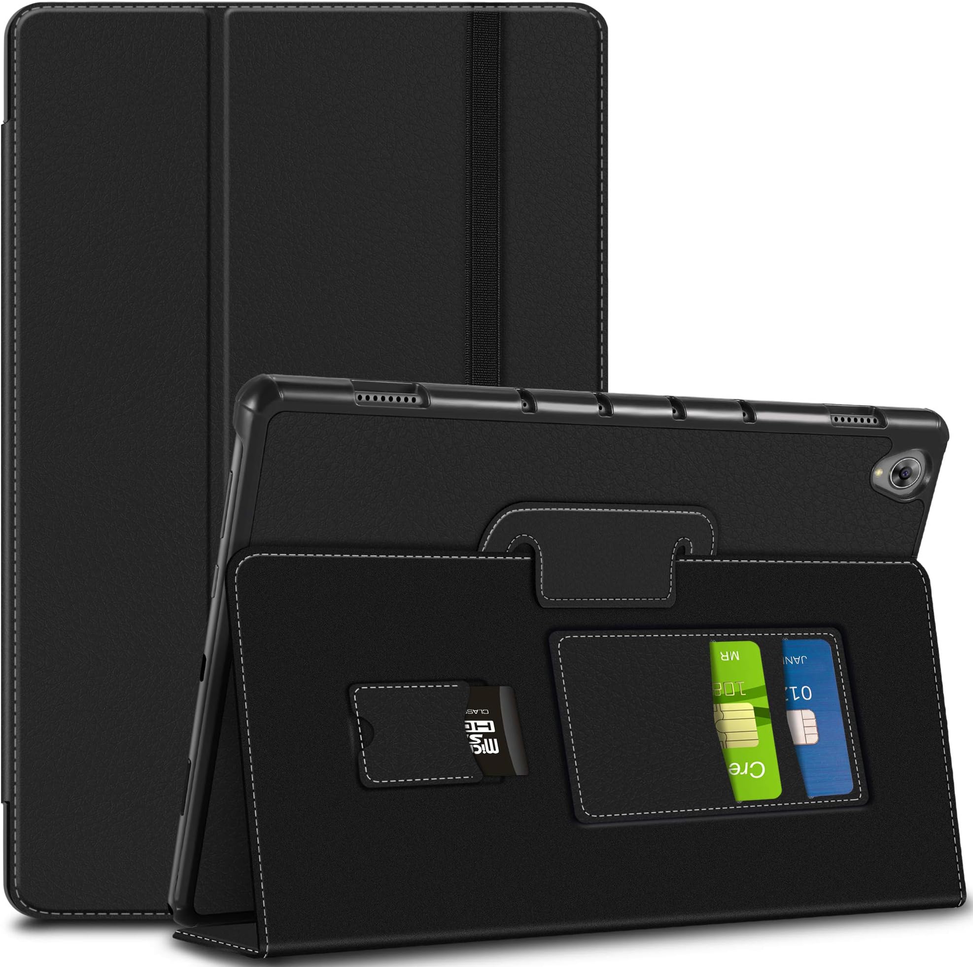 ELTD Case for Huawei MediaPad M6 10.8,Flip Premium Slim Smart Protective Cover Case for Huawei MediaPad M6 10.8 2019 Tablet (Black)