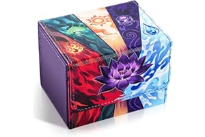 UAONO Deck Box for MTG Cards, Trading Card Storage Box Holds 120+ Sleeved Commander Deck, PU Leather Card Box Suits TCG Magic
