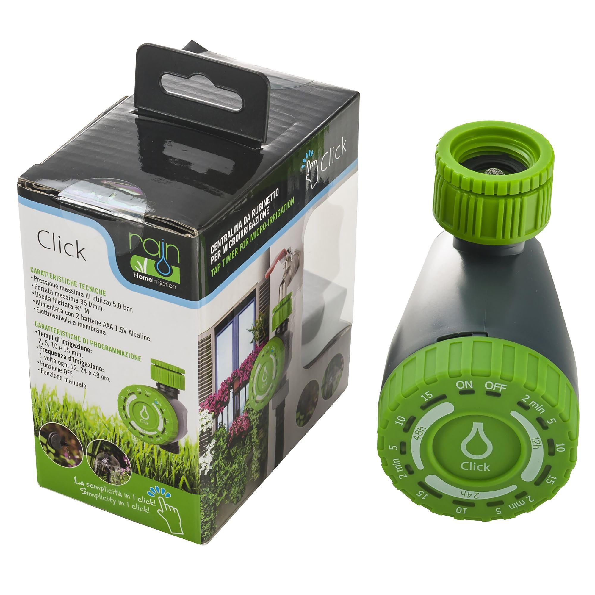 Rain home irrigation Click Centraline 8058054003944 Irrigation Micro, Multicoloured, One Size