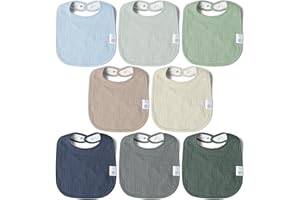 lulumoon Muslin Baby Bibs 100% Cotton Baby Bandana Drool Bibs for Teething and Drooling