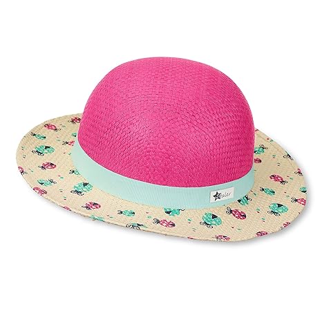 Sterntaler Strohhut für Mädchen mit süßem Marienkäfer-Motiv