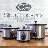 Quest 35280 Slow Cooker 5 L Compact Stainless Steel 320W 3 Settings view 8