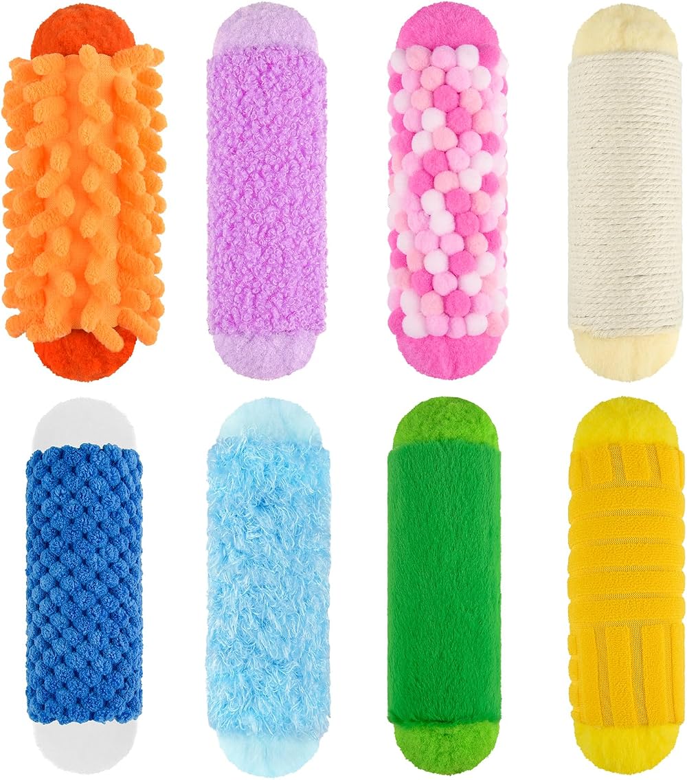 Bouiexye 8 PCS Sensory Toys Assorted Textured Bar Toys for Kids Preschool