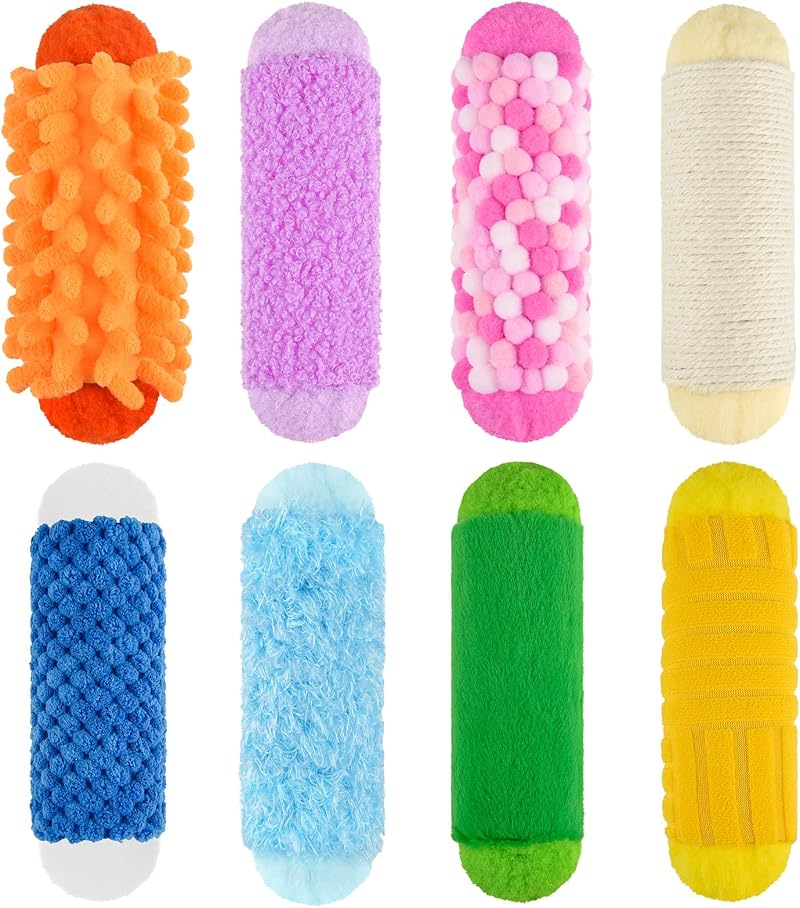 Bouiexye 8 PCS Sensory Toys Assorted Textured Bar Toys for Kids Preschool