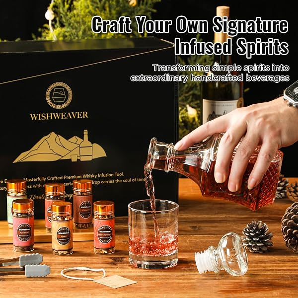 ALCOHOL INFUSION KIT,16 NATURAL DIY WHISKEY MAKING KIT FOR INFUSING BOURBON,RYE, GIN, VODKA,TEQUILA, RUM WITH CUSTOM BOTANICALS, PERFECT ALCOHOL INFUSION KITS STOCKING STUFFERS FOR MEN, DAD, HUSBAND
