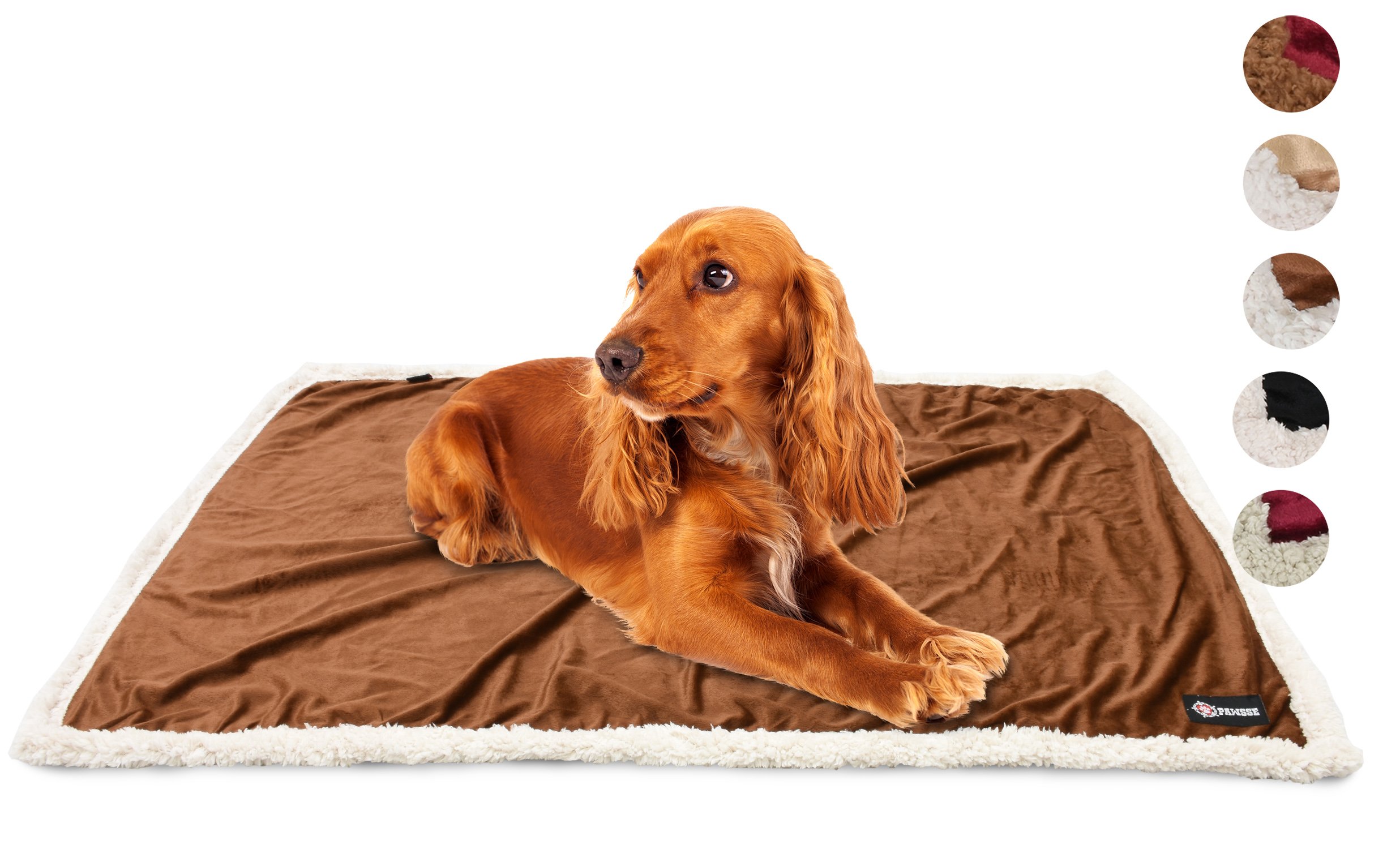 Puppy Blanket,Super Soft Sherpa Dog Blankets and Throws Cat Fleece Sleeping Mat for Pet Small Animals 45x30 Brown