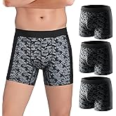 Carer Men’s Incontinence Underwear, Washable Reusable Breathable Leak Proof Underwear for Men Boxer Briefs for Bladder Leakage, 80ml Absorbent Pad Breathable Waterproof 3 Pack, X-Large