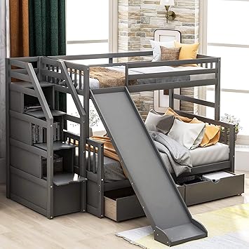 full bed with slide
