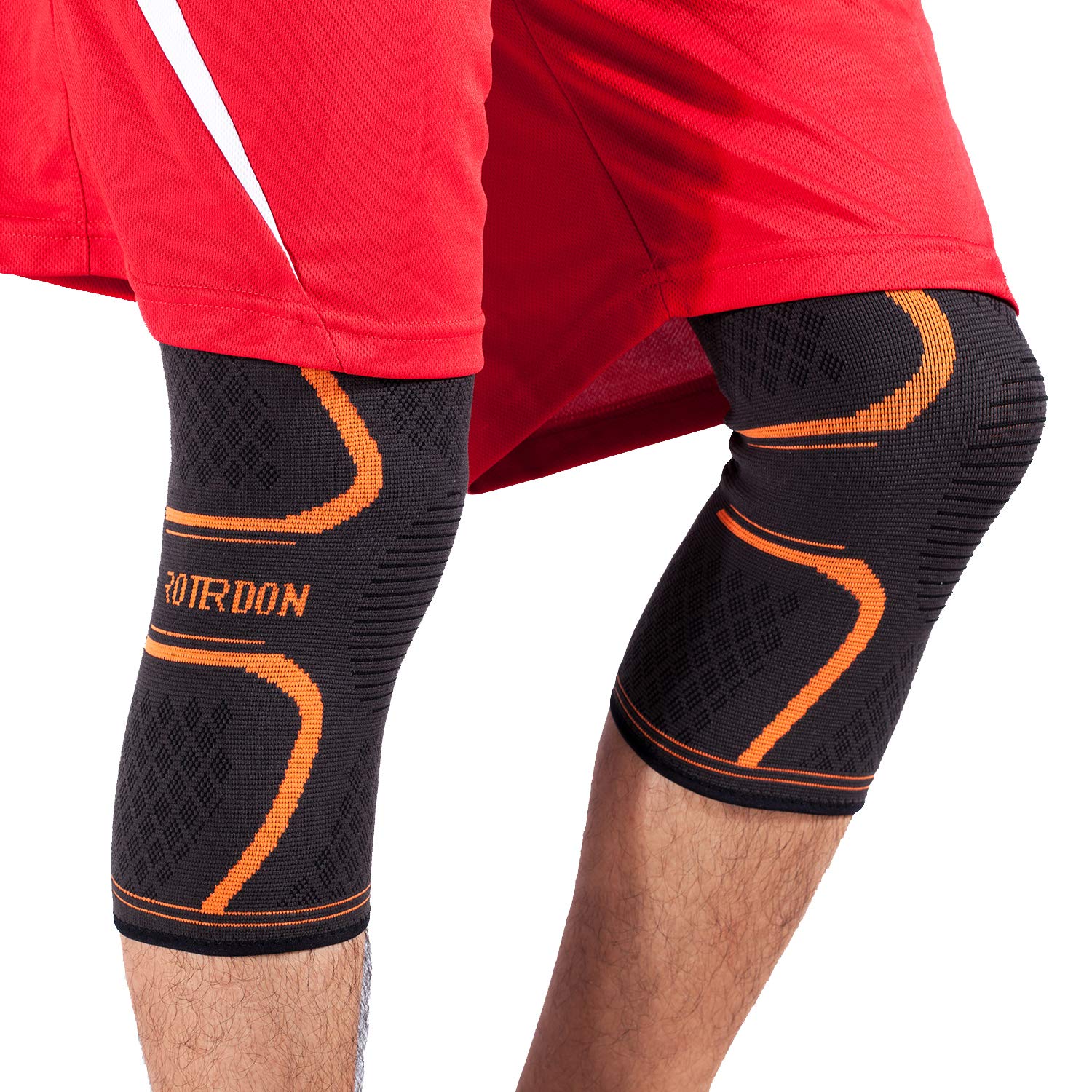 Knee Compression Sleeve Knee Brace Support for Running Jogging Basketball Weightlifting Gym Workout Sports - Single Wrap for Joint Pain Relief, ACL, Arthritis, Injury Recovery