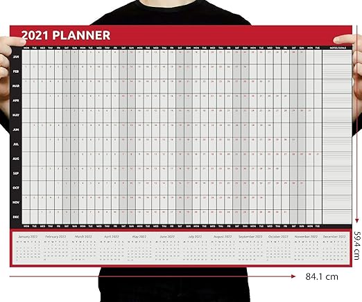 A1 Wall Planner Calendar 2021 (84.1x 59.4cm) Large Wall Office Home