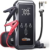 YaberAuto 9-in-1 Jump Starter with Air Compressor 5500A 150PSI Portable Car Battery Jump Starter (9L Gas/8L Diesel), 12V Jump Box Car Battery Jumper Starter Portable with Jumper Cables, 160W DC Out
