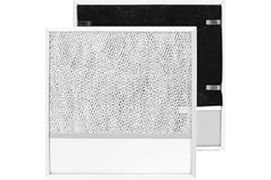 WZKO BP57 Range Hood Filter with Light Lens pack 2 for Broan-NuTone 43000 Series Stove Hood Vent Air Filter-Kitchen Exhaust Grease Aluminum Filter- 11-3/8 x 11-3/4 In