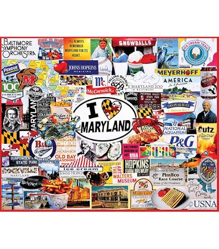 Maryland: The Old Line State 500-Piece Jigsaw Puzzle For Adults - Premium Quality, Made In USA - View #3