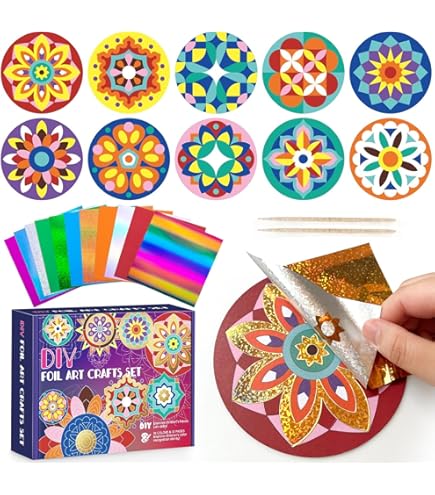 MLOLM MLOLM 30 Sets Diwali Mandala Sand Art Kits Self Adhesive Rangoli Mandala Sand Painting For Adult DIY Sand Art Pictures With 10 Colorful Sand For Indian Festivals Gifts Diwali Party Decor