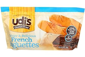 UDI'S Udis Gluten Free Foods, Baguette French 2 Count, 8.4 Ounce