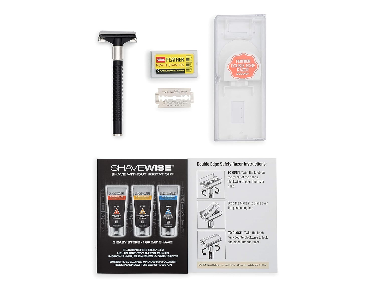 Shavewise Shave Kit For Men Helps Eliminate Razor Bumps Ingrown