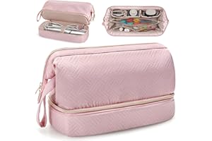 Fasrom Travel Case Compatible with Shark Flexstyle Hair Dryer, Wide-open Hair Tools Bag Compatible with Dyson Airwrap Attachments Storage for Women Travel Essentials, Pink (Patent Design, Bag Only)