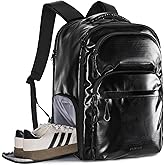BAGSMART 30L Travel Backpack, 15.6 Inch Carry On Backpack Flight Approved, Water Resistant Weekender Bag Daypack, Black