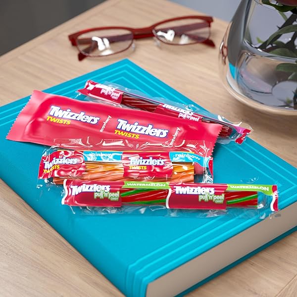 TWIZZLERS ASSORTED FLAVORED LICORICE STYLE, CANDY BULK PARTY PACK, HALLOWEEN CANDY, 46.34 OZ