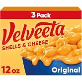 Velveeta Shells and Cheese Mac and Cheese Dinner, 3 Boxes, Original, 12 oz | for Easy Dinner or Dinner Sides Made with Real Cheese Made With Real Cheese