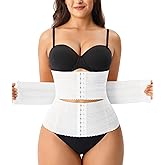 Gotoly Waist Trainer for Women Corset Shapewear Tummy Control Faja Body Shaper Postpartum Segmented Waist Cincher(White,3X-Large)