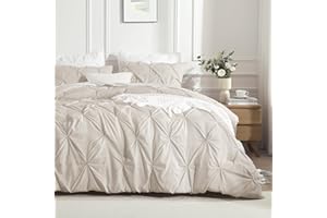 Andency Beige Comforter Set Twin(66x90Inch), 2 Pieces Twin Size Comforter for Girls Kids, Soft Microfiber Pinch Pleat Comfort