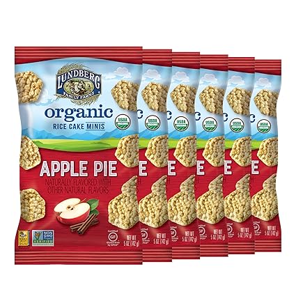 Lundberg Organic Apple Pie Rice Cake Minis 5oz 6 Count Gluten Free Whole Grain Usda Certified Organic Non Gmo Project Verified Amazon Com Grocery Gourmet Food