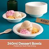 FOOGO Green 50 Sugarcane Bagasse Bowls 12oz Medium 6in Biodegradable view 2
