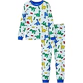 PATPAT Toddler & Kids Pajama Sets with Bamboo Viscose, Snug Fit PJs for Boys, All-Season Comfort Sleepwear, Ages 2–12 Years