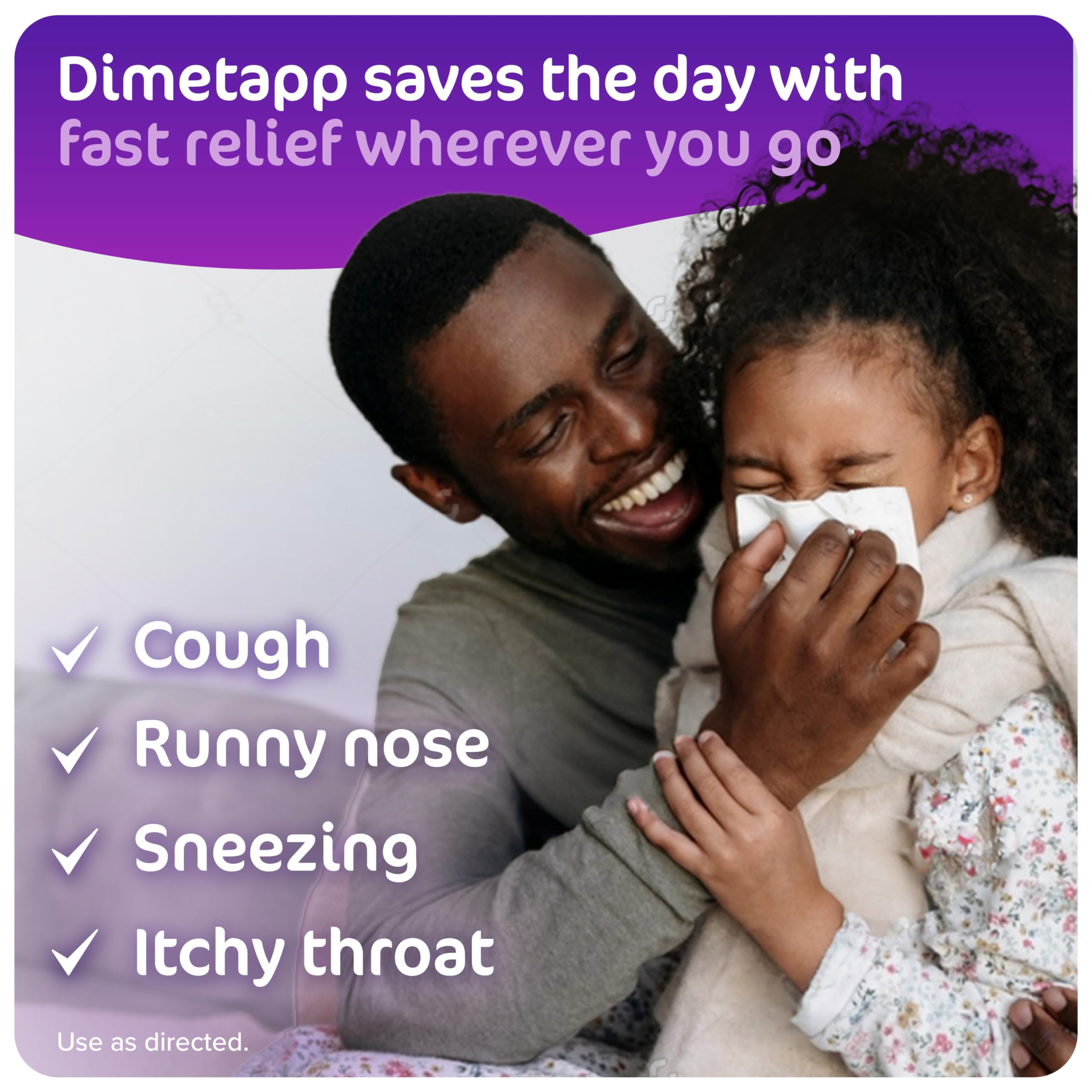 Children’s Dimetapp Fast-Acting Chewable Cough & Allergy Medicine, Antihistamine, Cough Suppressant, Grape Flavor, Relieves Cough, Itchy Throat, Sneezing & Runny Nose, 24 Chewable Tablets