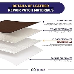 Besezx Leather Repair Patch Tape Kit, Self Adhesive