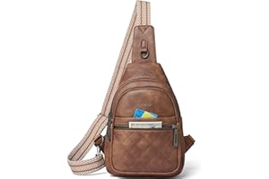 LATMAP 7L Sling Bag For Women Fanny Pack Crossbody Travel Shoulder Belt Bags Tote Backpack Purse Faux Leather