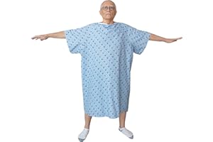 5XL Hospital Gown Oversized Hospital Gown Washable Patient Robe with Back Ties Reusable Big Size Hospital Gown - 3 Pack