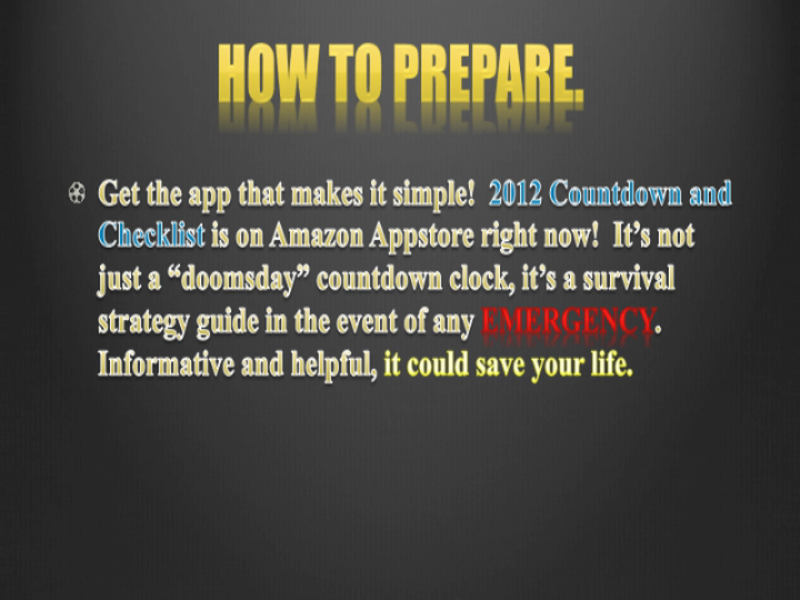 2012 Countdown and Checklist - App on Amazon Appstore