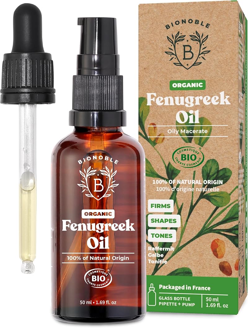 BIONOBLE Organic Fenugreek Oil for Breast Growth 50ml - Macerated Extract