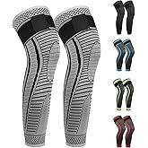 Ruilaibao Full Leg Compression Sleeves 2 Pack Long Knee Support for Men and Women for ACJ, Meniscus Tear, Arthritis
