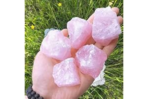 LAIDANLA Rose Quartz 2" Natural Rough Stones Crystal Large Raw Crystals Bulk Healing Gemstones for Reiki Healing Tumbling Fountain Rocks Wire Wrapping Decoration Cabbing Lapidary 4PCS 0.55lb