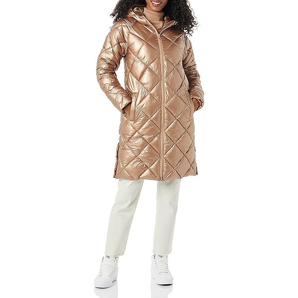 HZCX FASHION Womens Quilted Metallic Puffer Jackets Thicken