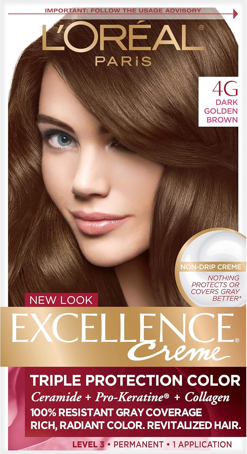 L Oreal Excellence Creme Haircolor Dark Golden Brown 4g 1 Ea Amazon Co Uk Beauty