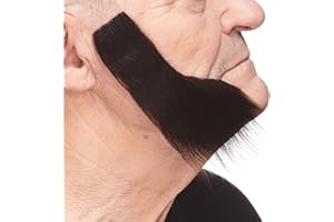 Mustaches Self Adhesive Fake Mutton Chops, Novelty, Sideburns False Facial Hair, Costume Accessory for Adults.Chestnut Color