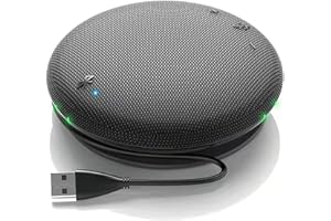 INNOTRIK Conference Bluetooth Conference Microphone | 360-Degree Voice Pickup & Noise Canceling Conference Speaker Black