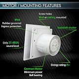Fantronix Nazair 100mm Bathroom Extractor Fan Humidity Sensor Timer Wall view 5
