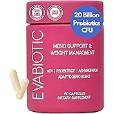 Complete Menopause Vitamins - Ashwaghanda, Probiotics, ACV for Weight Management, Hot Flashes, Night Sweats, Bloat, Hormone Balance - Vegan 60 Caps Menopause Supplements for Women Non-GMO